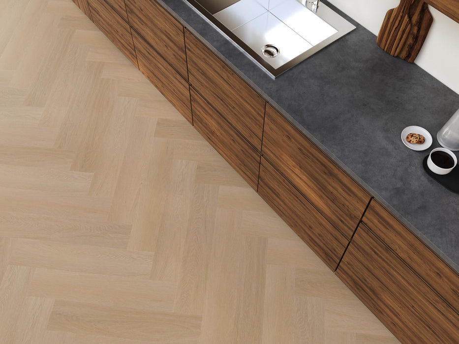 FloorLife YUP Fulham Natural oak - Visgraat Click PVC