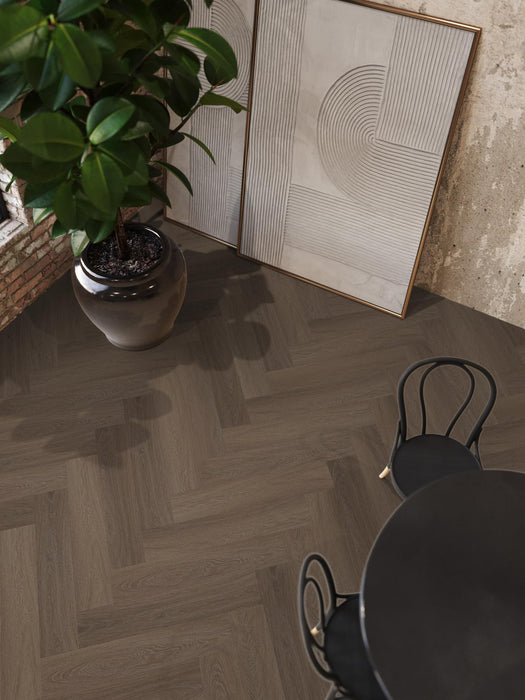 FloorLife YUP Fulham Brown - Visgraat Click PVC