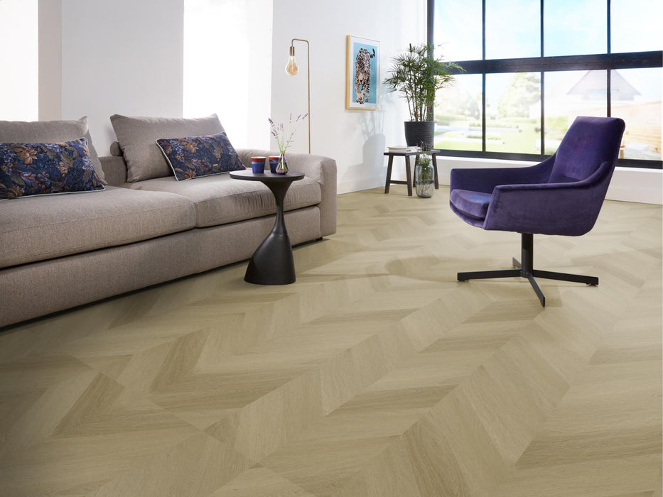 Ambiant Spigato Estino Natural oak | Hongaarse punt | Plak PVC