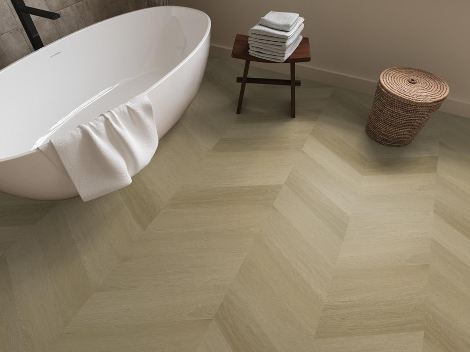 Ambiant Spigato Estino Natural oak | Hongaarse punt | Plak PVC