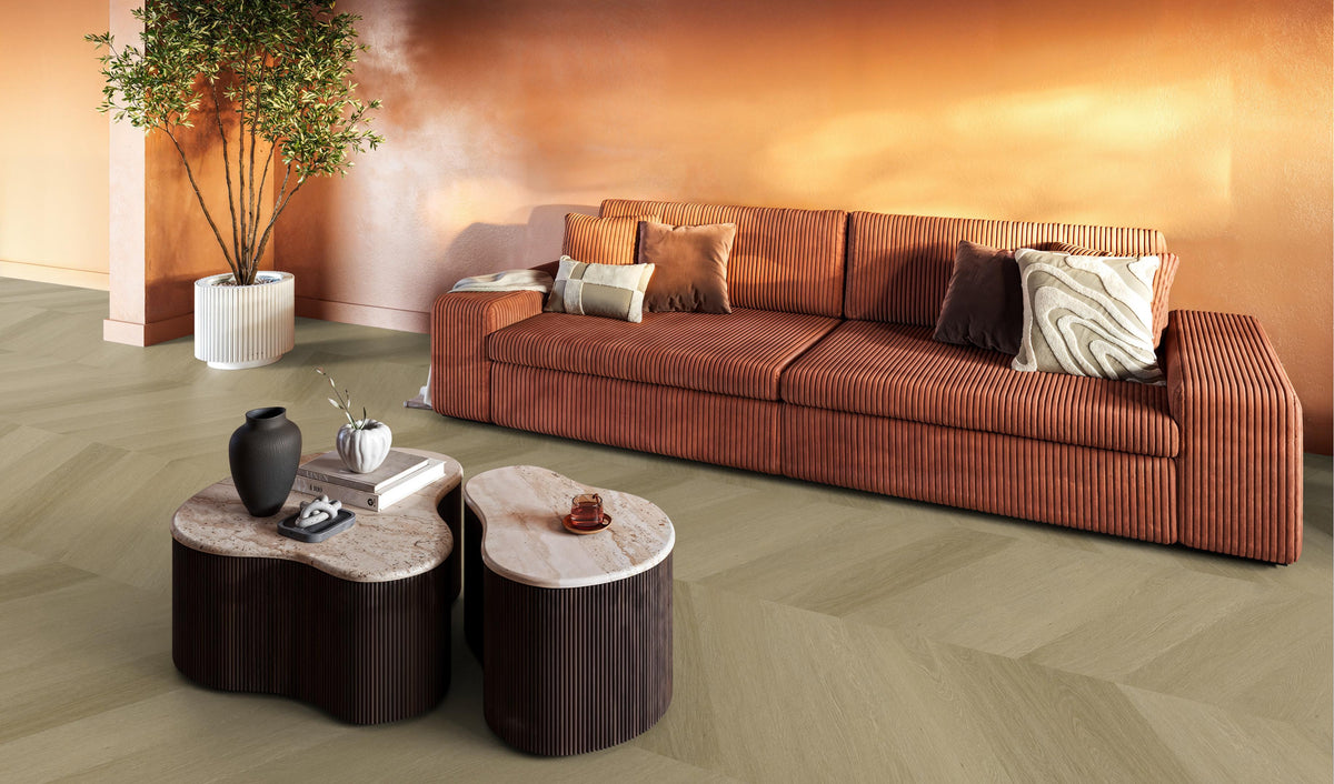 FloorLife YUP Fulham Warm oak - Hongaarse punt Plak PVC