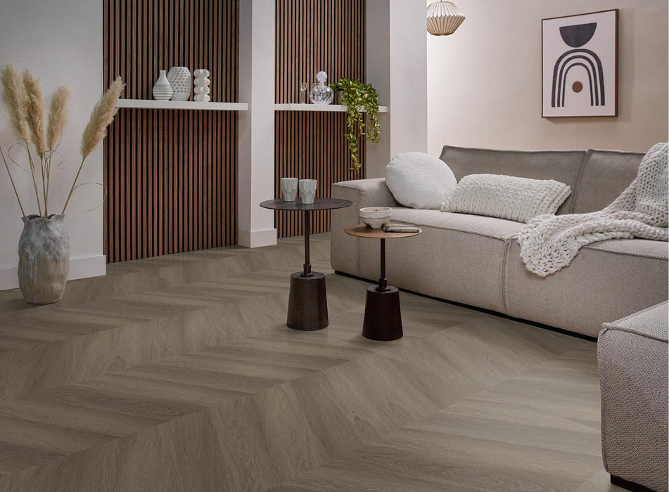 Ambiant Spigato Estino Brown | Hongaarse punt | Plak PVC