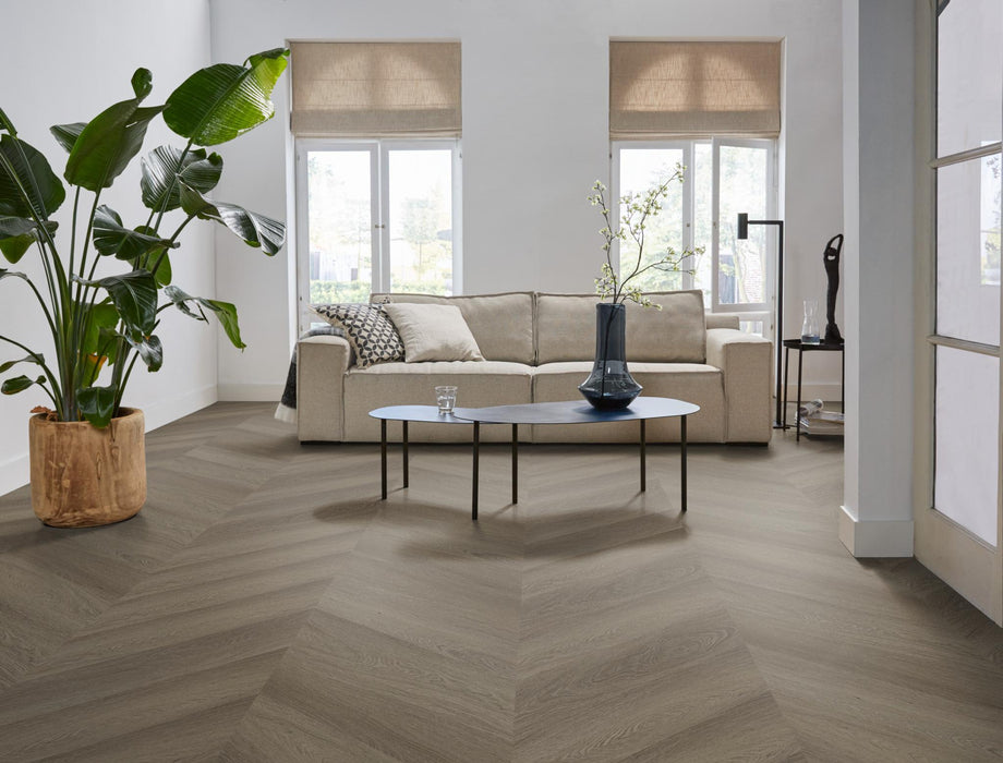 Ambiant Spigato Estino Brown | Hongaarse punt | Plak PVC