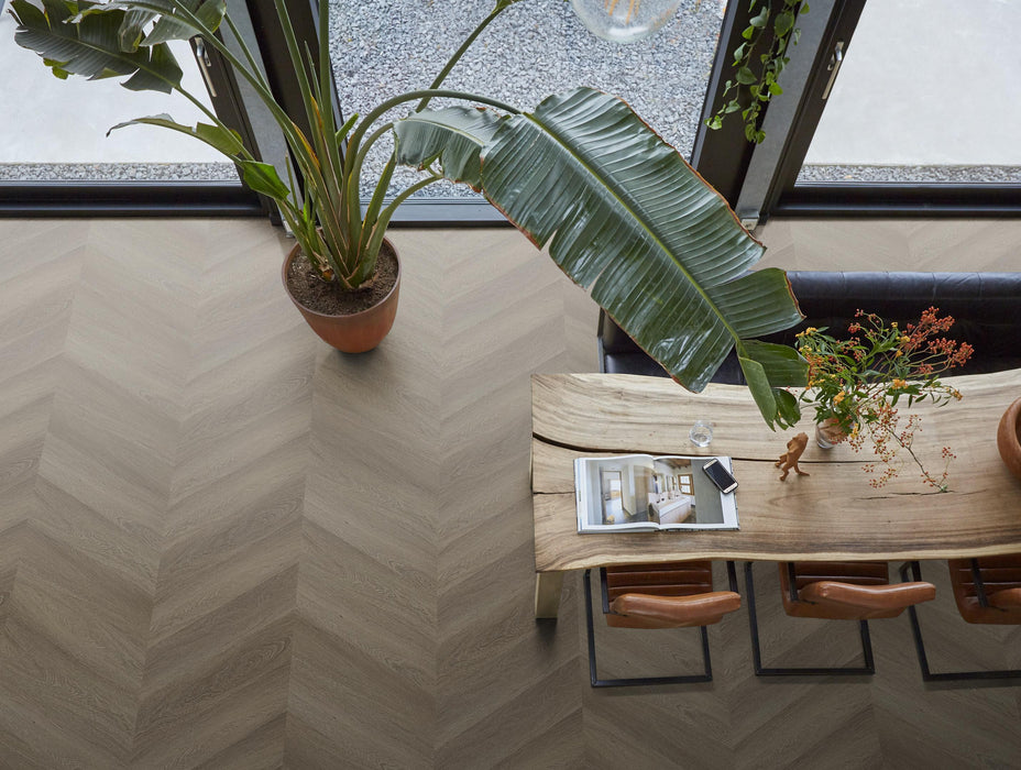 FloorLife YUP Fulham Brown - Hongaarse punt Plak PVC