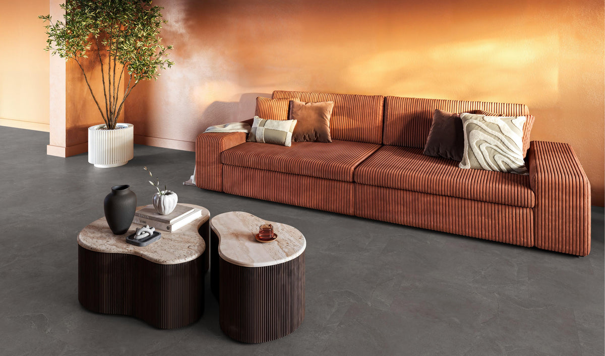 FloorLife Stanmore Dark grey - Tegel 45 x 90 Plak PVC Dryback