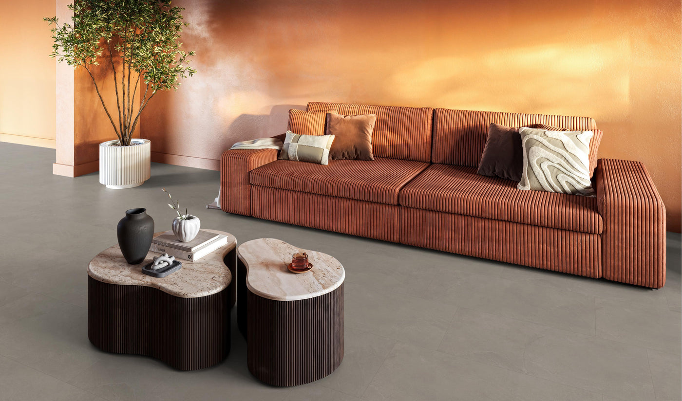 FloorLife Stanmore Warm grey - Tegel 45 x 90 Plak PVC Dryback
