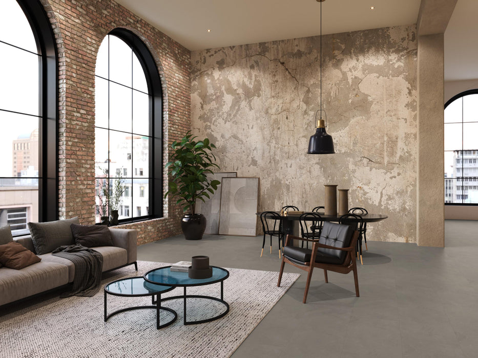 FloorLife Stanmore Warm grey - Tegel 45 x 90 Plak PVC Dryback