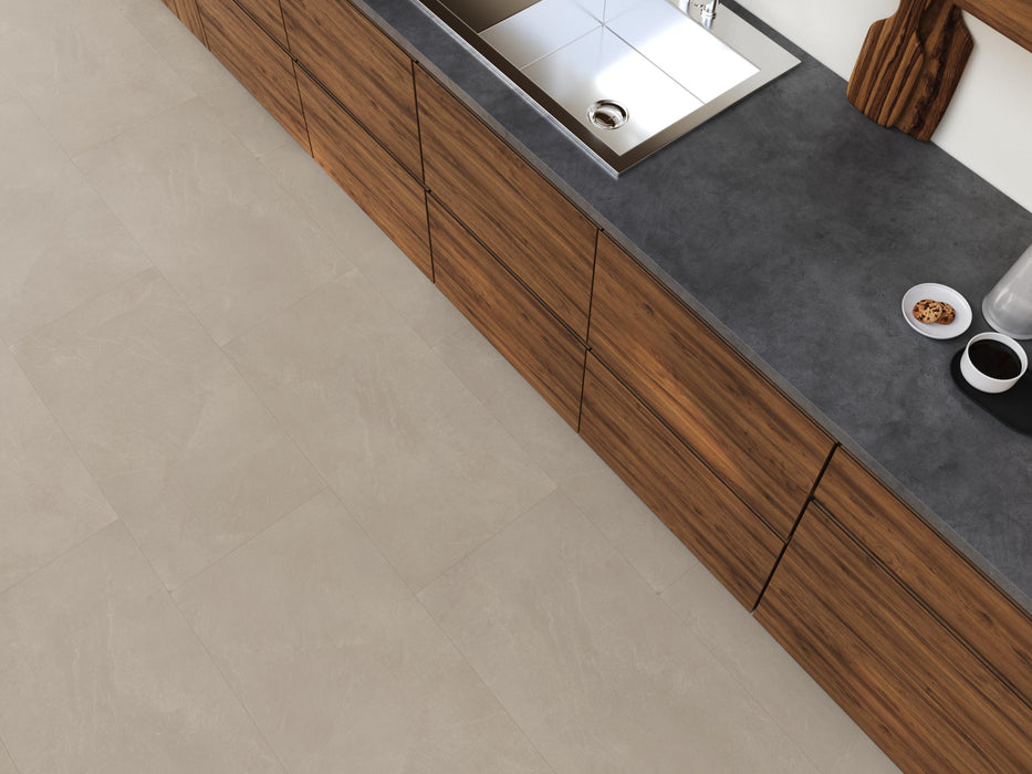 FloorLife Stanmore Warm beige - Tegel 45 x 90 Plak PVC Dryback