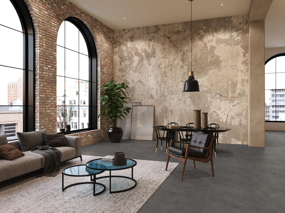 FloorLife Stanmore XL Dark grey - Tegel 90 x 90 Plak PVC Dryback