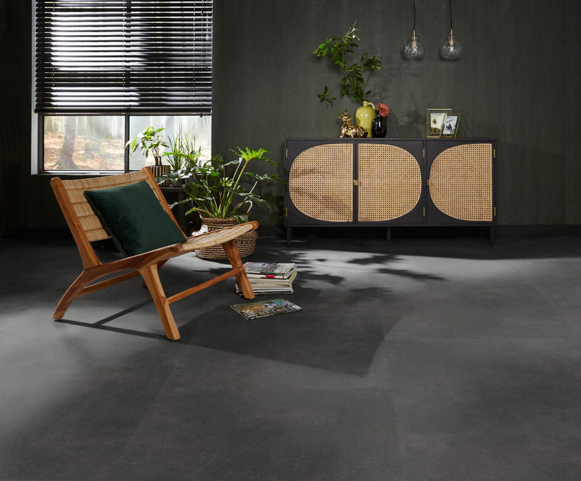 Ambiant Sarino XL Anthracite | Tegel 90 x 90 Plak PVC dryback