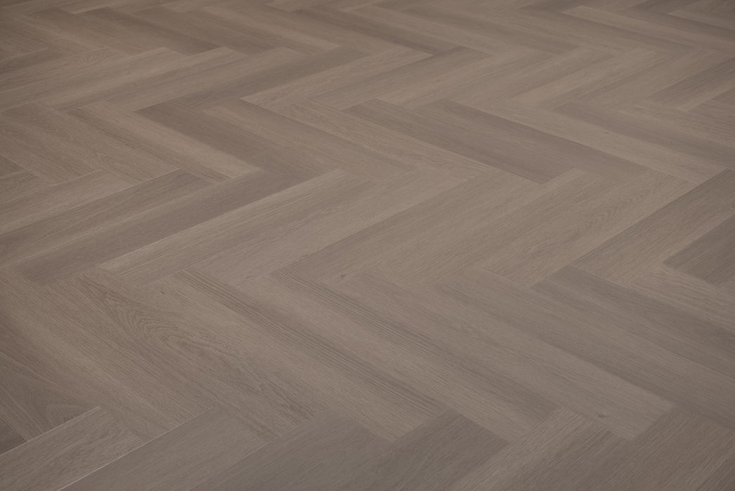 Floer Greige Eiken - Visgraat Click PVC