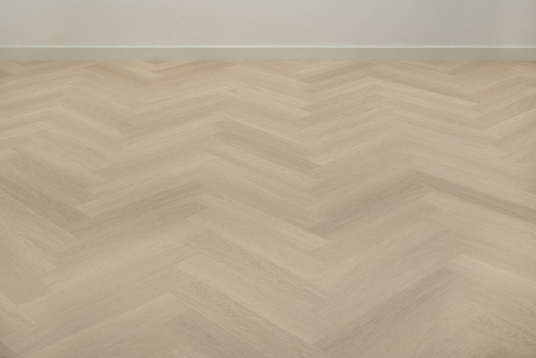 Floer Beige Eiken - Visgraat Click PVC
