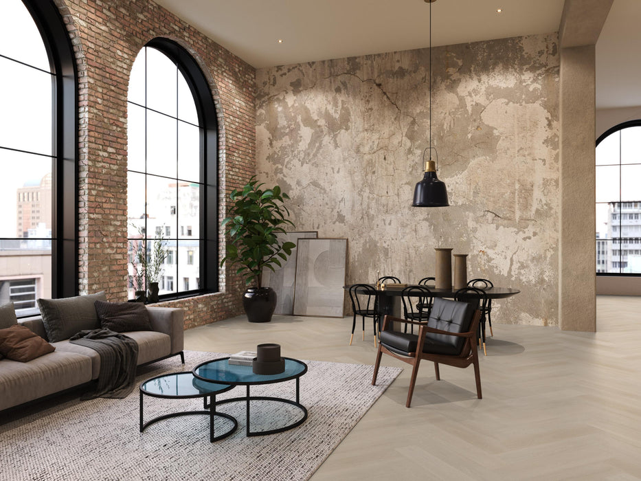 FloorLife YUP XL Brentford Beige - Visgraat Plak PVC
