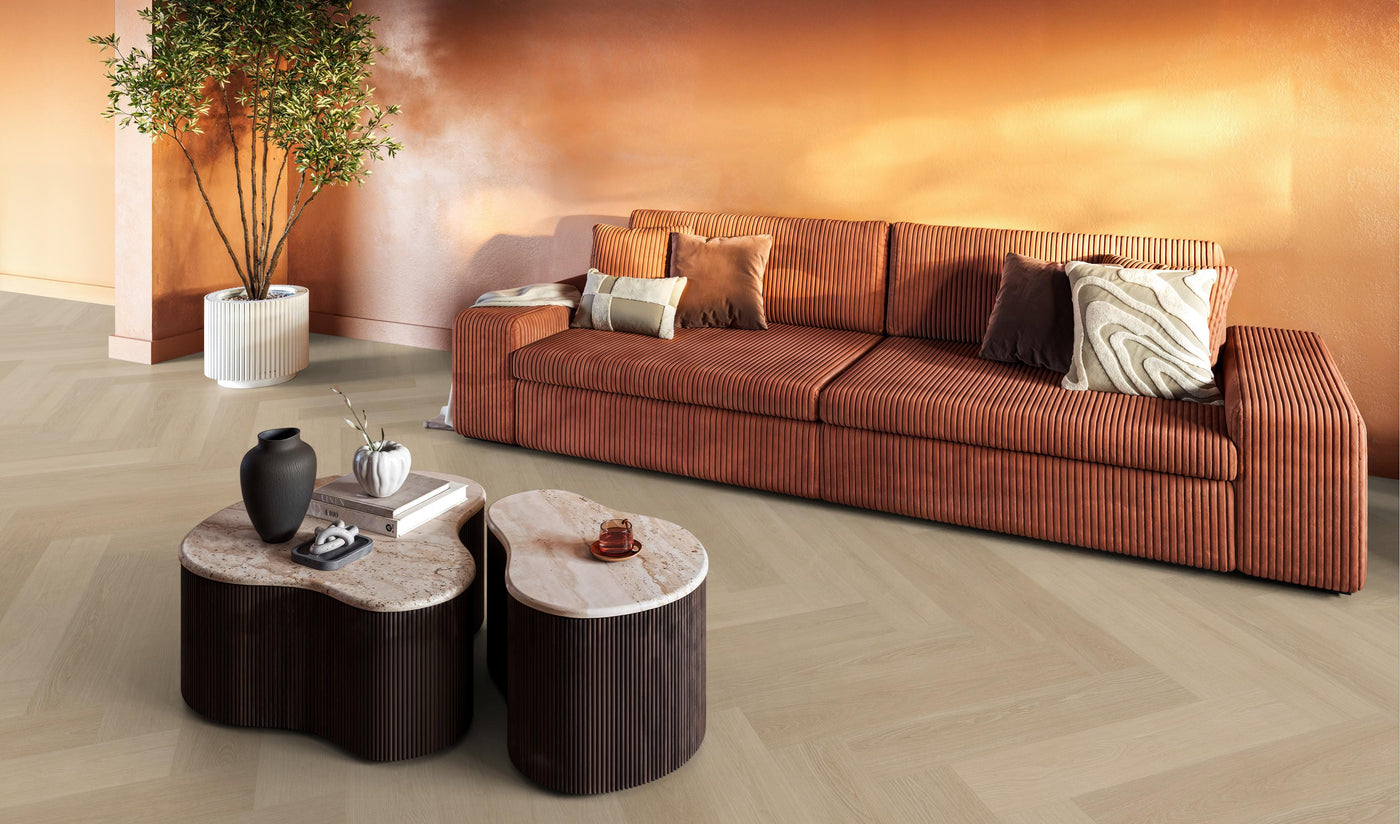 FloorLife YUP XL Brentford Natural - Visgraat Plak PVC