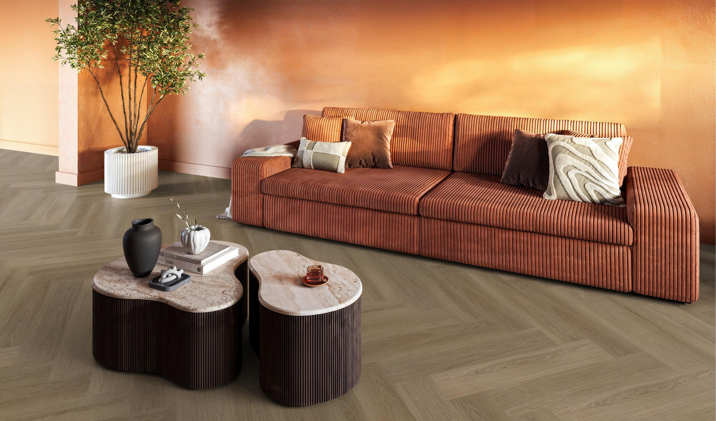 FloorLife YUP XL Brentford Dark oak - Visgraat Plak PVC