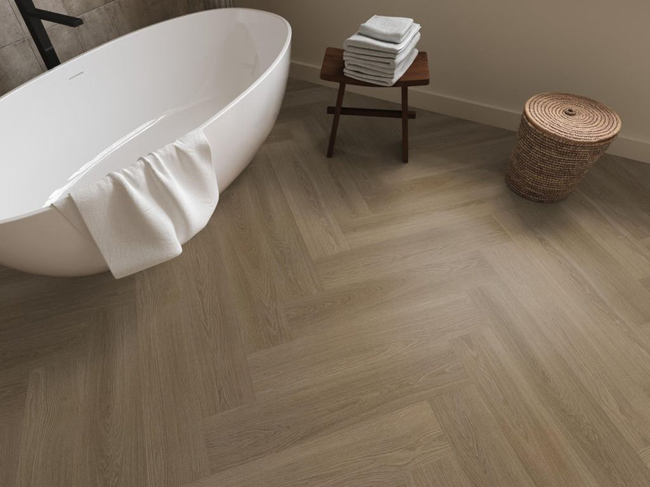 Ambiant Spigato Soleno Dark oak - Visgraat Plak PVC
