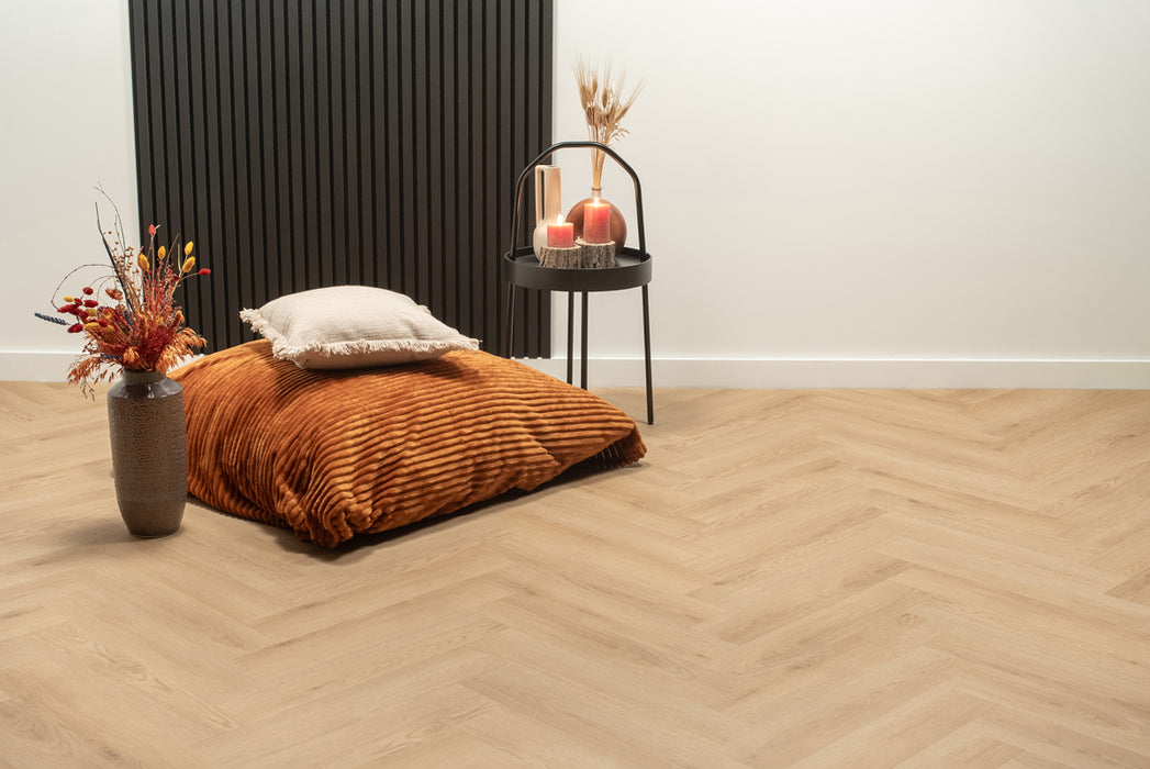 Floer Natuur Eiken - Visgraat Click PVC