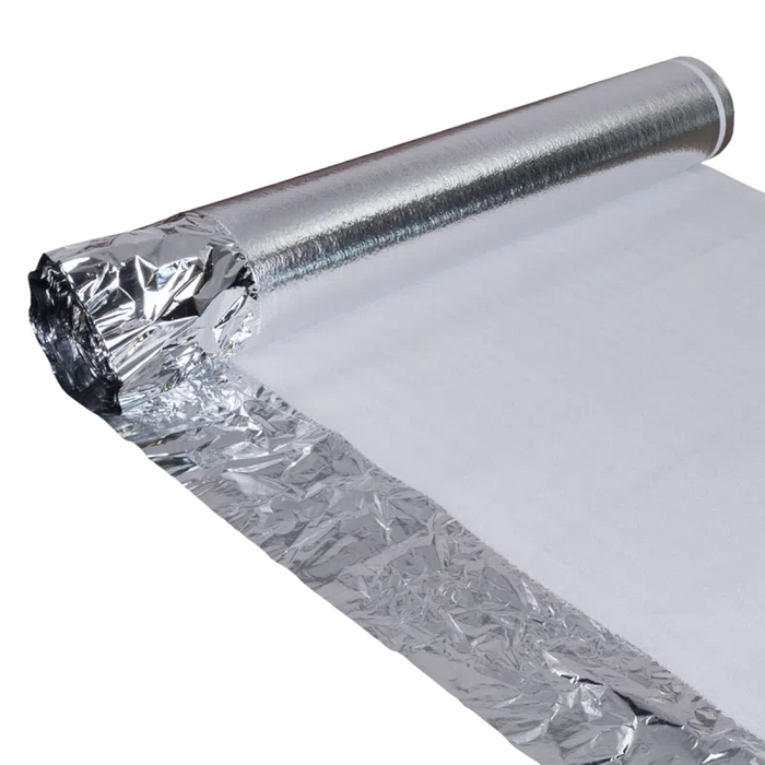 Alufoam laminaat ondervloer 2mm met 6 cm overlap (Rol 15m2)