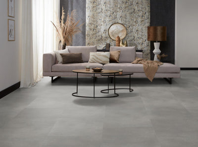 Ambiant Baroso XL Light grey | Tegel 80 x 40 Klik PVC
