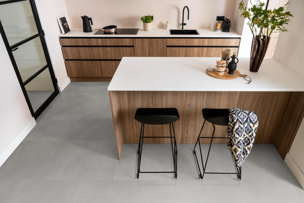 Ambiant Baroso XL Light grey | Tegel 80 x 40 Klik PVC