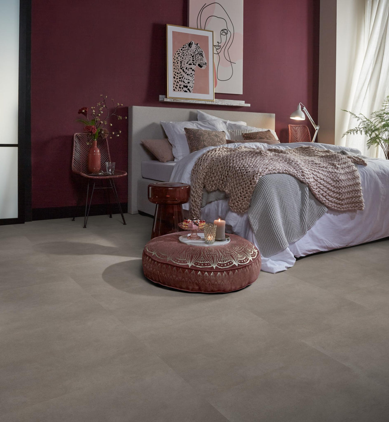 Ambiant Baroso XL Taupe | Tegel 80 x 40 Klik PVC