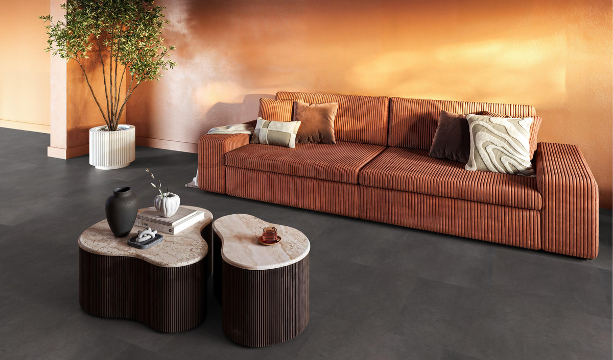 FloorLife Peckham XL Anthracite - Tegel 80 x 40 Click PVC