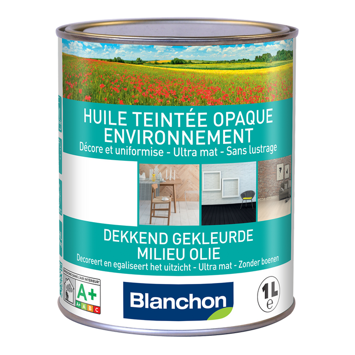 Blanchon Dekkend Gekleurde Olie Milieu Zwart