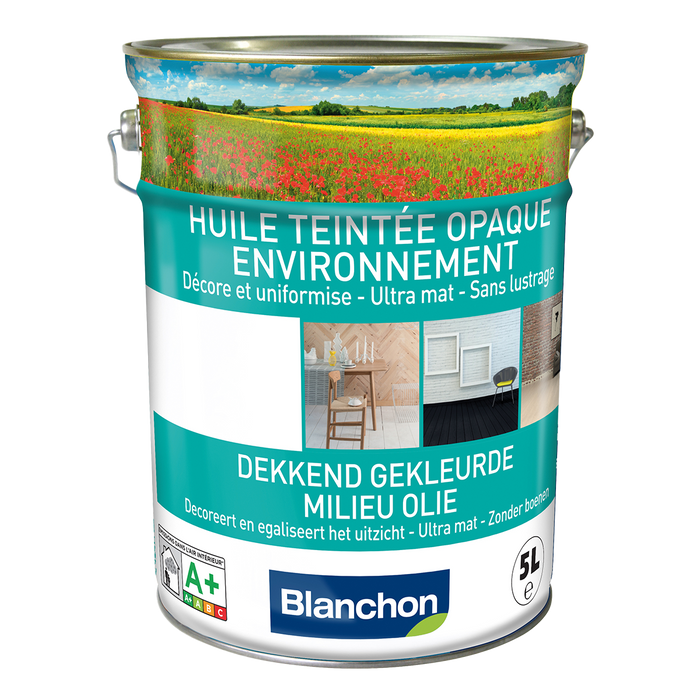 Blanchon Dekkend Gekleurde Olie Milieu Zwart