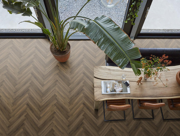 FloorLife YUP Paddington Warm brown - Visgraat Plak PVC