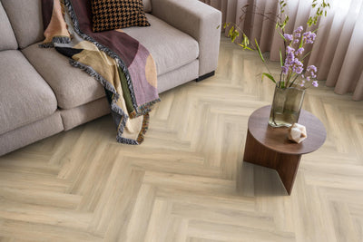 Ambiant Spigato Avanto Beige | Visgraat Lijm PVC
