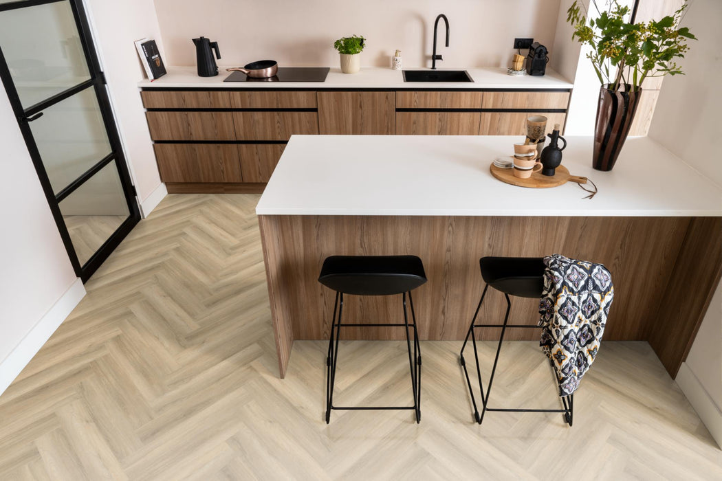 Ambiant Spigato Avanto Beige | Visgraat Lijm PVC