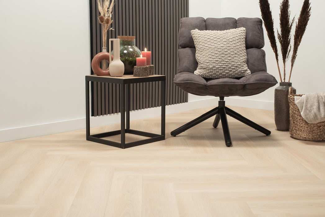 Floer Balein Beige - Walvisgraat Dryback Plak PVC
