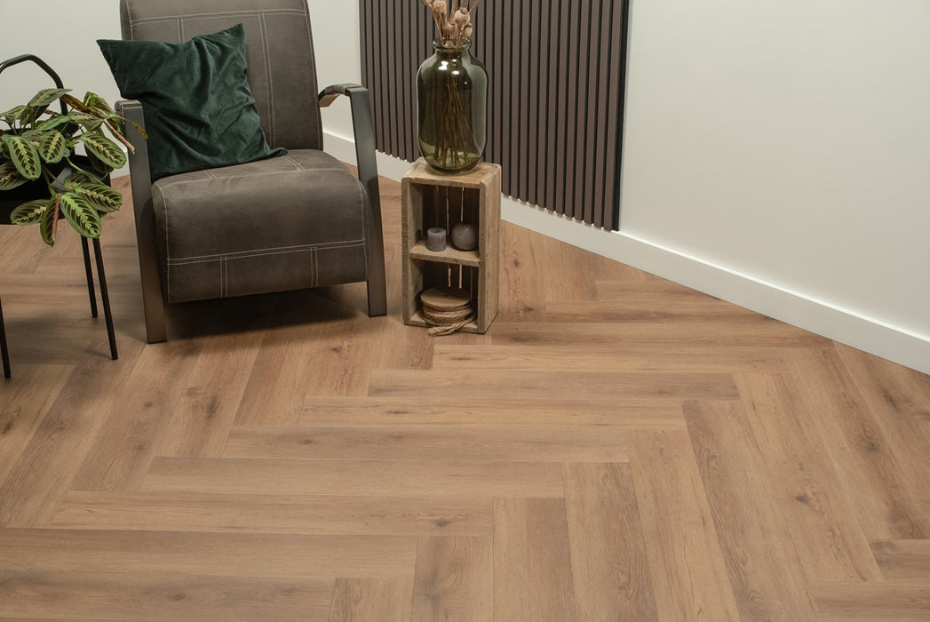 Floer Narwal Nootbruin - Walvisgraat Click PVC