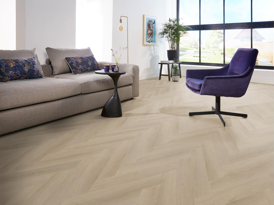 Ambiant Spigato Navaro Beige | Visgraat Lijm PVC