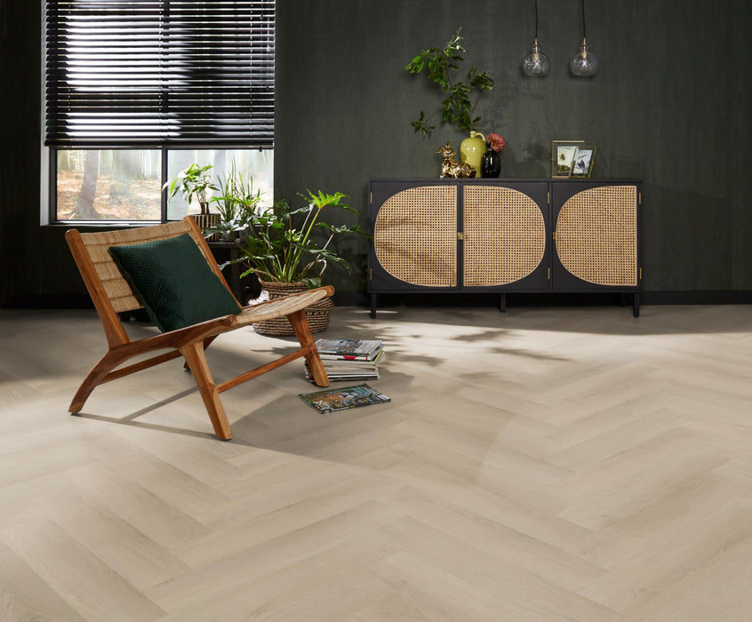 Ambiant Spigato Navaro Beige | Visgraat Lijm PVC