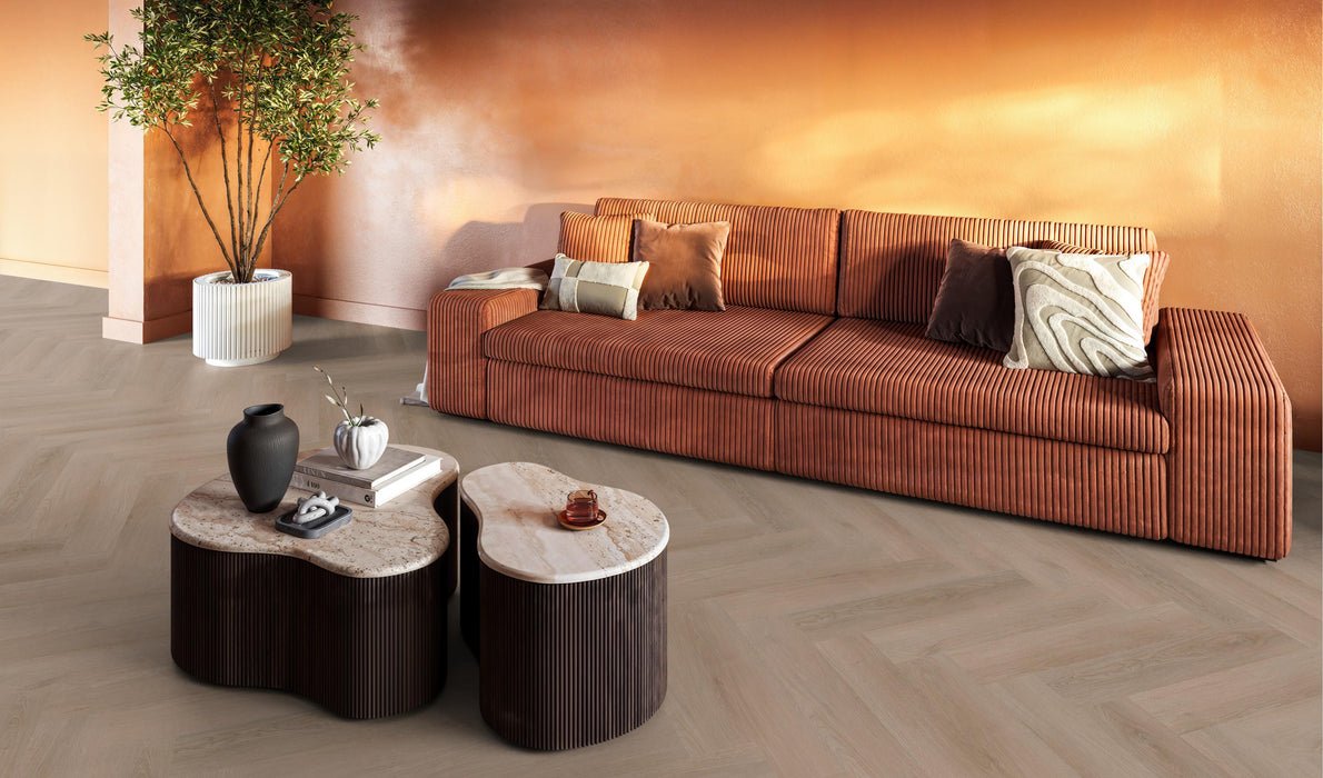 FloorLife YUP Merton Dark oak - Visgraat Plak PVC