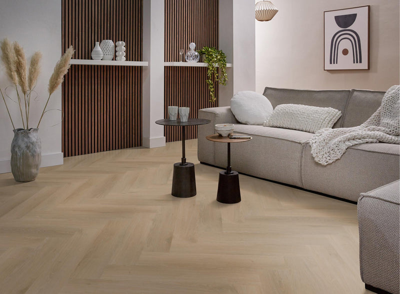 Staal van Ambiant Spigato Navaro Natural oak | Visgraat Klik PVC