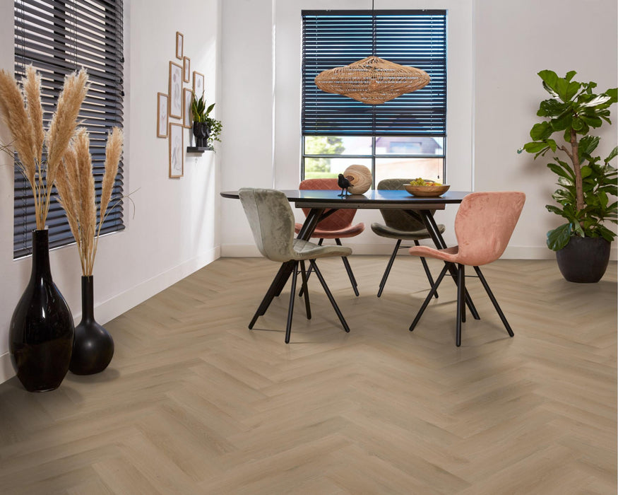Ambiant Spigato Navaro Natural oak | Visgraat Lijm PVC