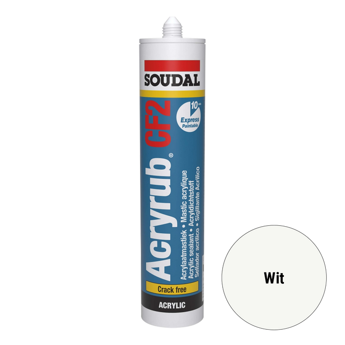 Soudal Acryrub CF2 Acrylaatkit | Wit 310 ml | Wit