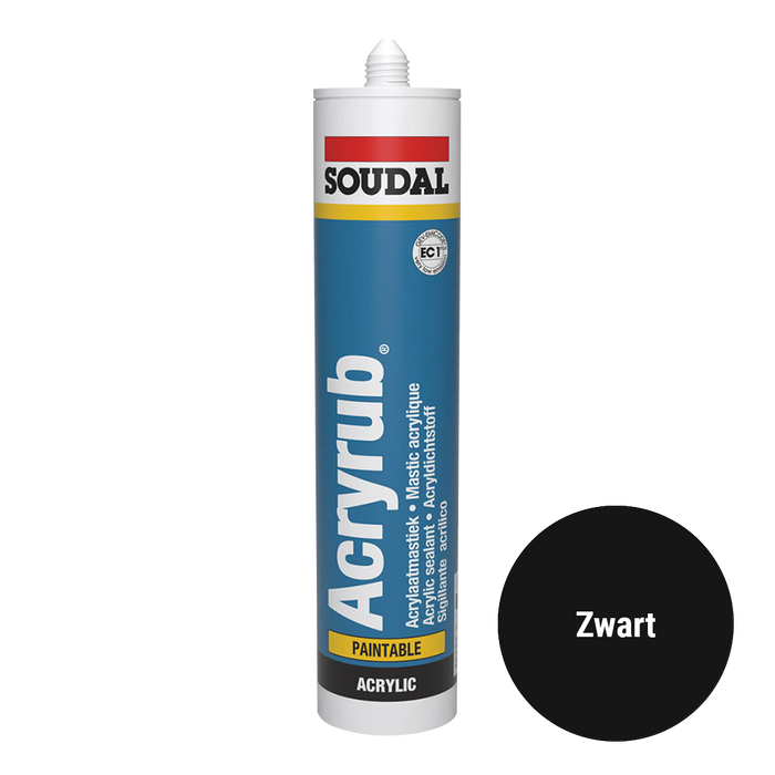 Soudal Acryrub Acrylaatkit | Zwart