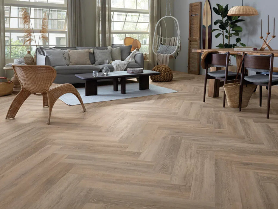 mFLOR 46413 Parva Oak XL Visgraat Calabria | Dryback lijm PVC