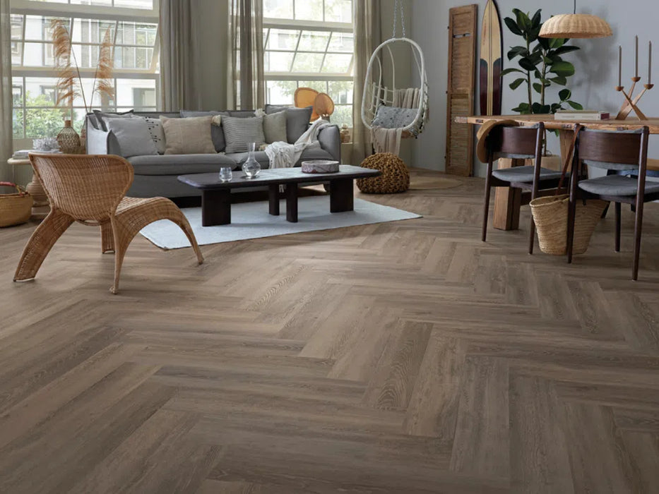 mFLOR 46417 Parva Oak XL Visgraat Lombardia | Dryback lijm PVC