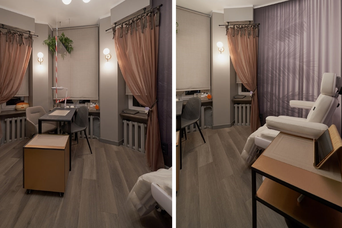 mFLOR 41828 Broad Leaf Grey Sycamore | Dryback Plak PVC | sfeerbeeld 2
