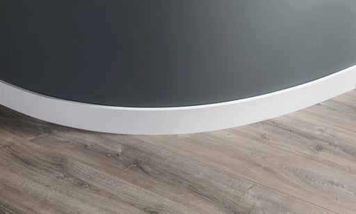 Flexibele- Buigbare Moderne plint 15x120 | Wit gegrond