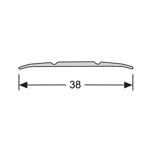Dilatatieprofiel 38mm | Eiken Wit Gerookt Mat | zelfklevend 200cm