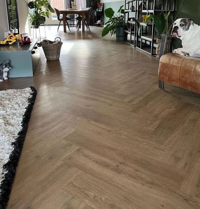 Sense 380 VLN Walvisgraat PVC | Blond Harmony Oak | Dryback