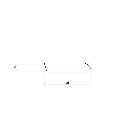 Afwerklijst 6x28 Eiken Bruin geolied