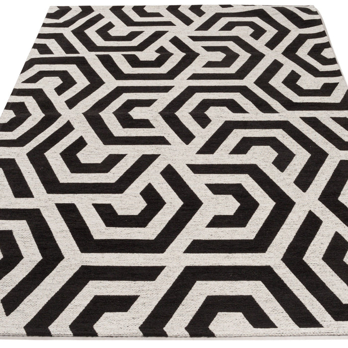 Hoomlife Metrix vloerkleed kleur 25 Zwart detail 3