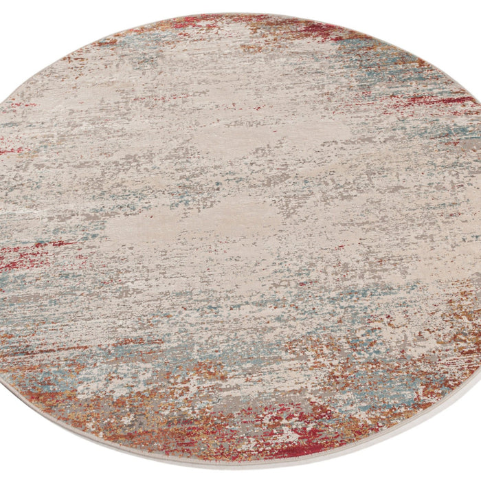 Hoomlife Olimpos vloerkleed rond kleur 45 Rood detail r4