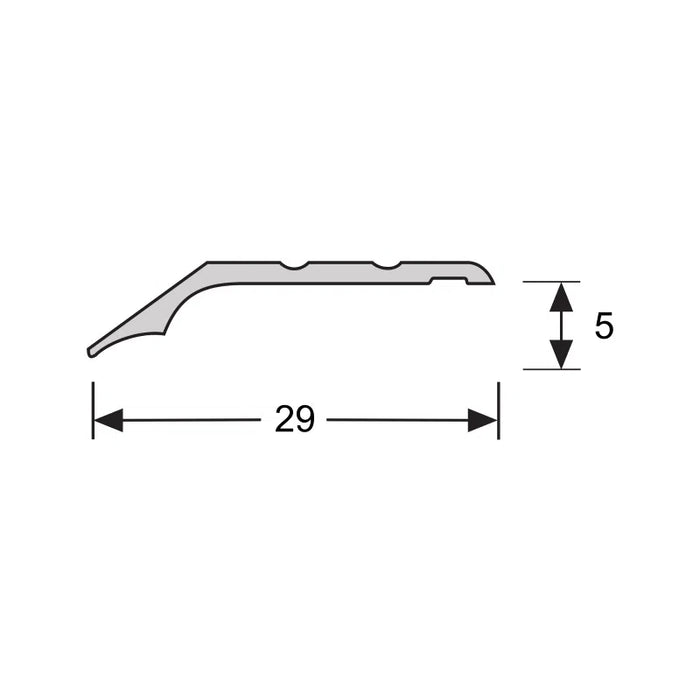 Overgangsprofiel 5mm | Zilver | zelfklevend | 270cm
